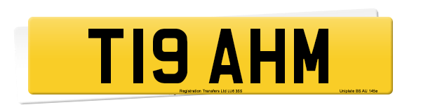 Registration number T19 AHM